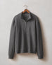 Men's French Rib Half Zip - Dark Charcoal